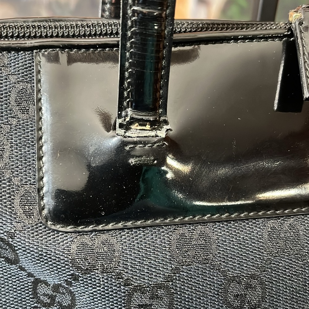 Gucci Black Monogram Tote Bag - Picture 4 of 16